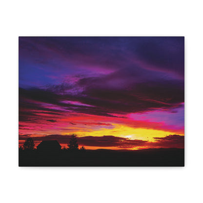 Farm Sunset Matte Canvas Art