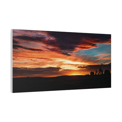 Country Homestead Sunset  Matte Canvas Art
