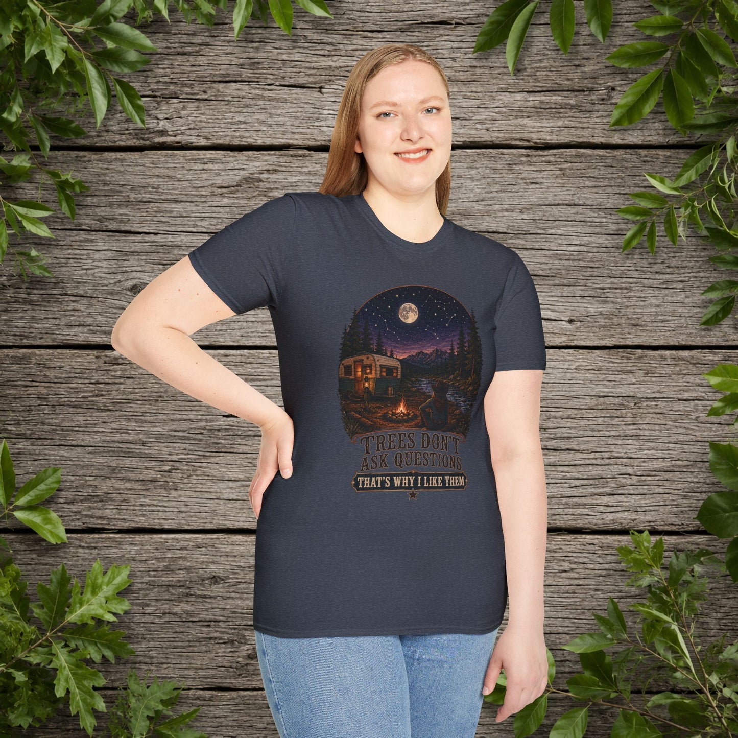Tree's Don't Ask  Adult T-Shirt