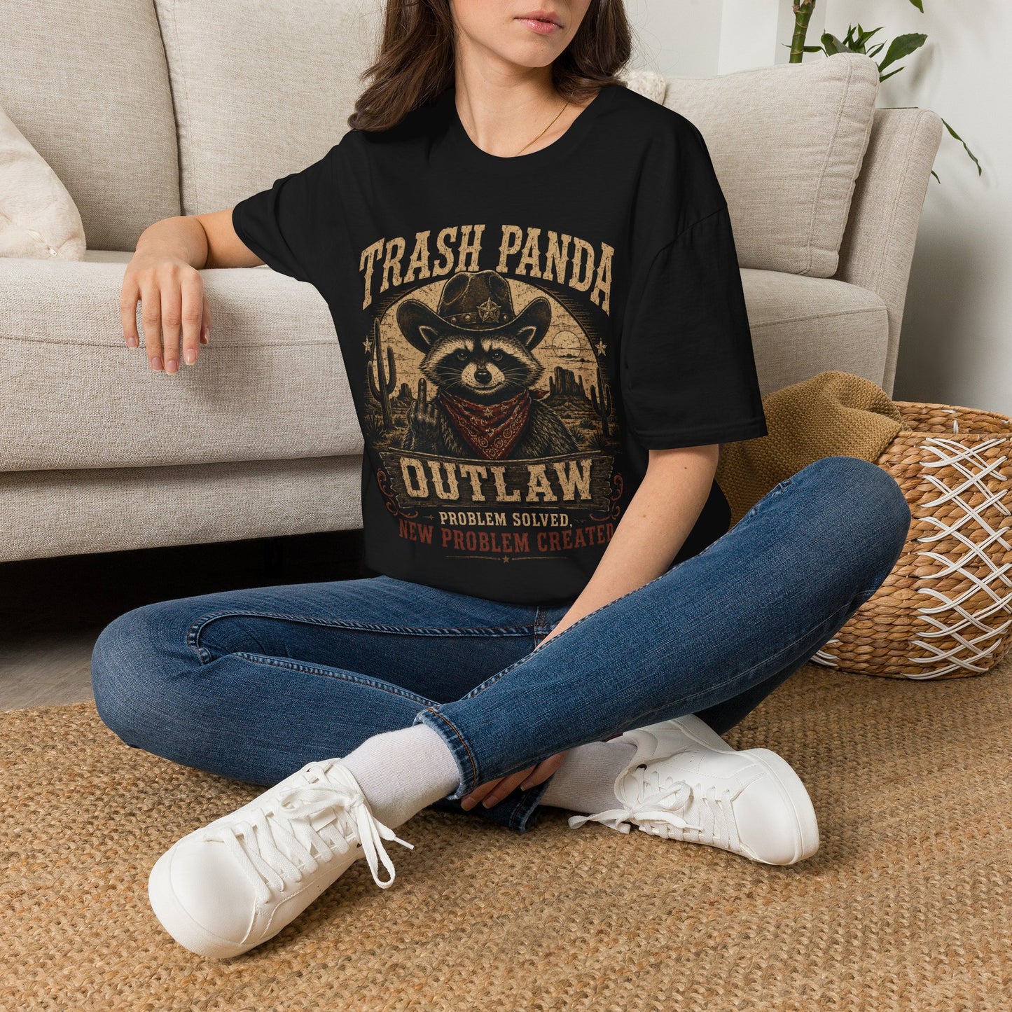 Trash Panda Outlaw (Offensive) Cowboy T-Shirt