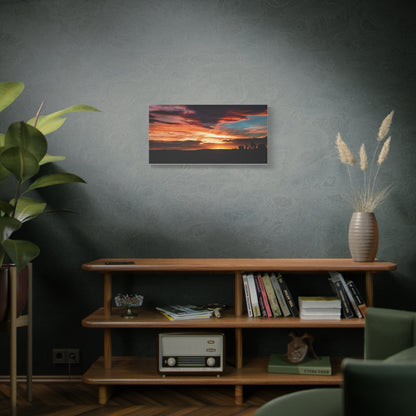 Country Homestead Sunset  Matte Canvas Art