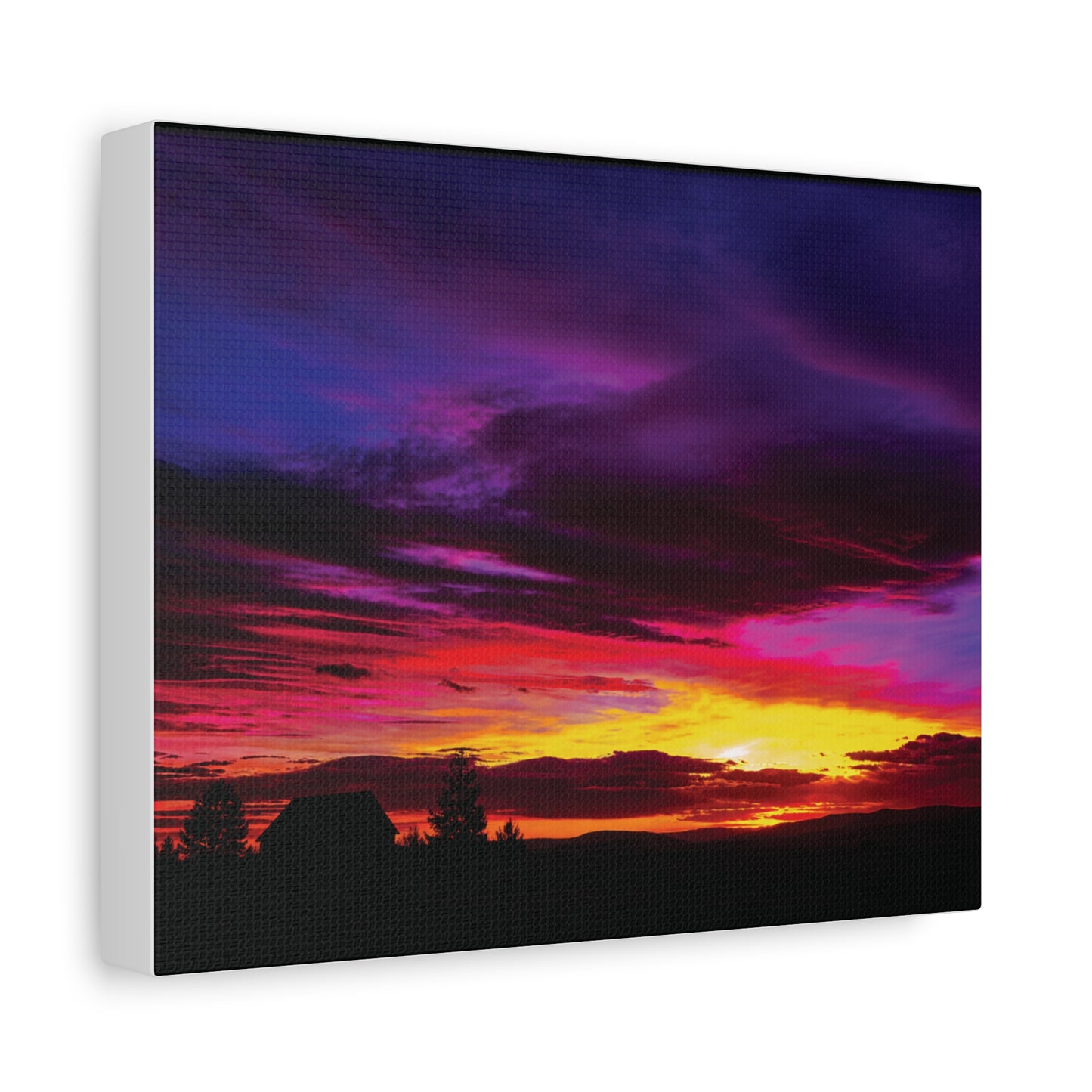 Farm Sunset Matte Canvas Art