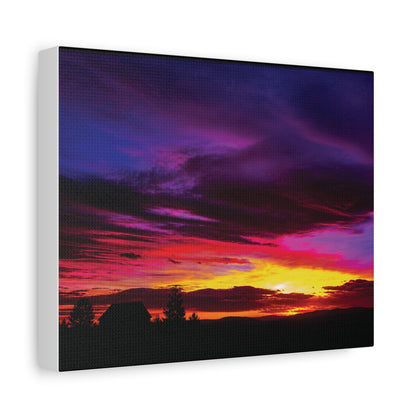 Farm Sunset Matte Canvas Art