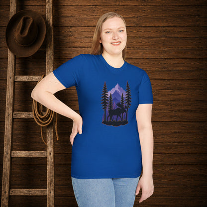 Twilight Moose   Adult Size T-Shirt