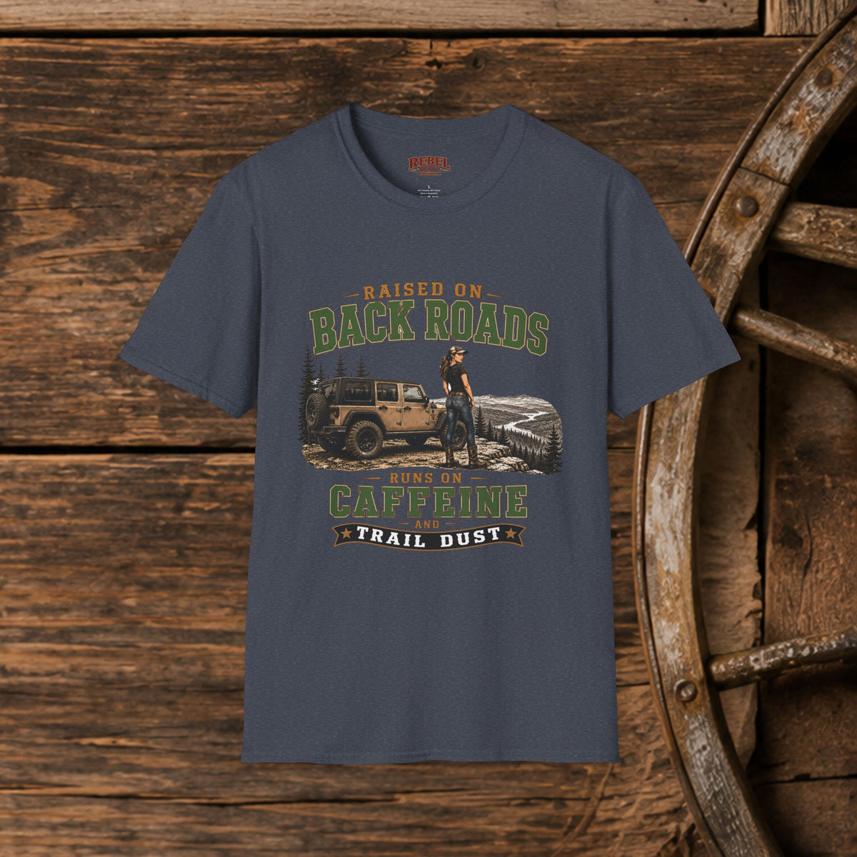 Backroads Caffeine Dust   Adult Size T-Shirt