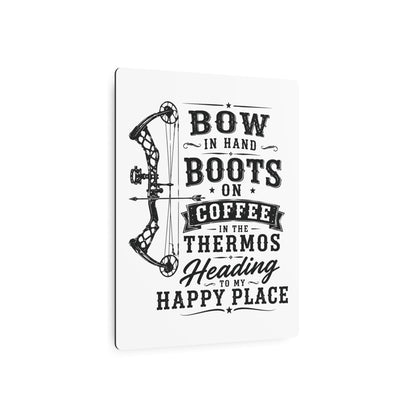 Bow Boots Coffee  Metal Art Sign