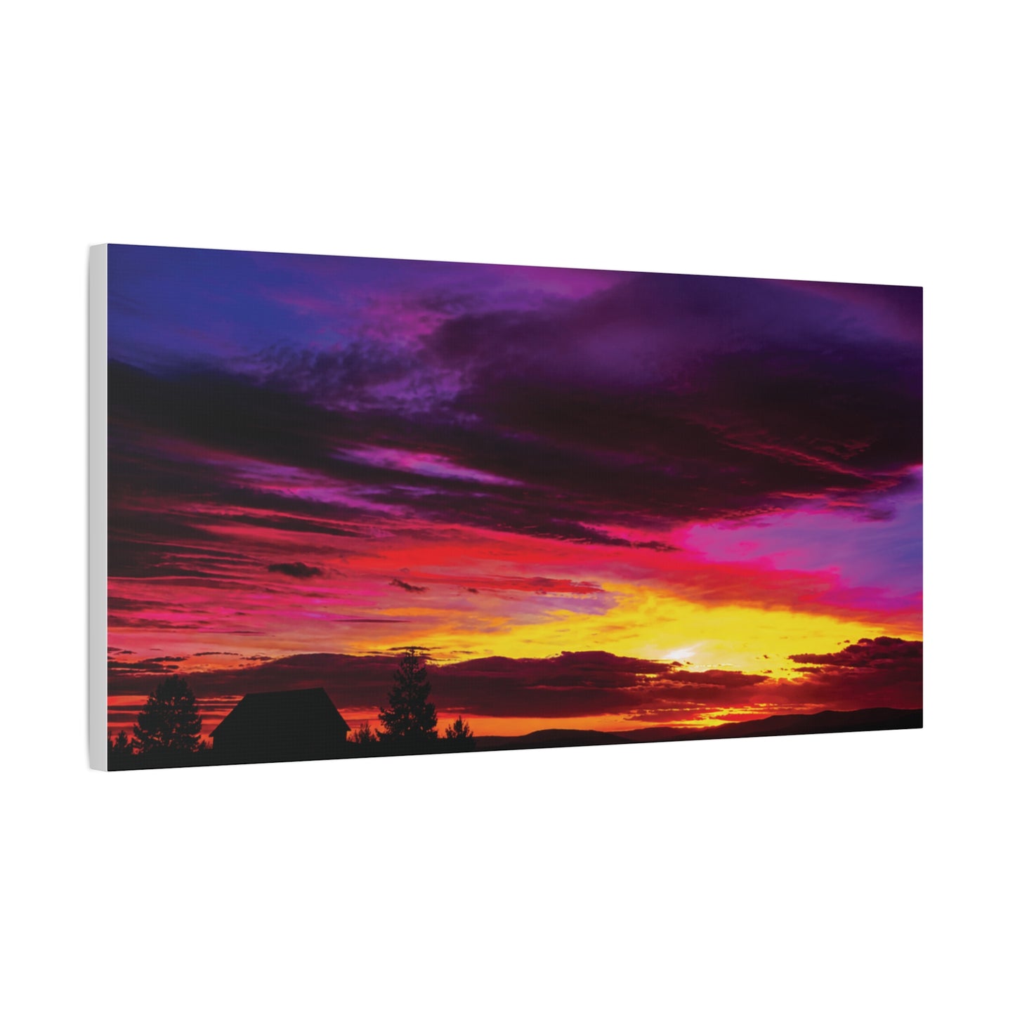 Farm Sunset Matte Canvas Art