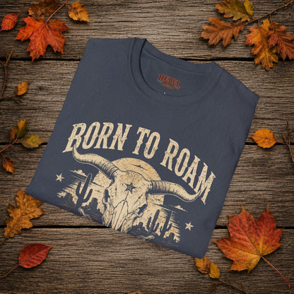 Born to Roam Cowboy  Adult T-Shirt