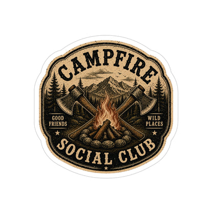 Campfire Social Club  Transparent Outdoor Vinyl