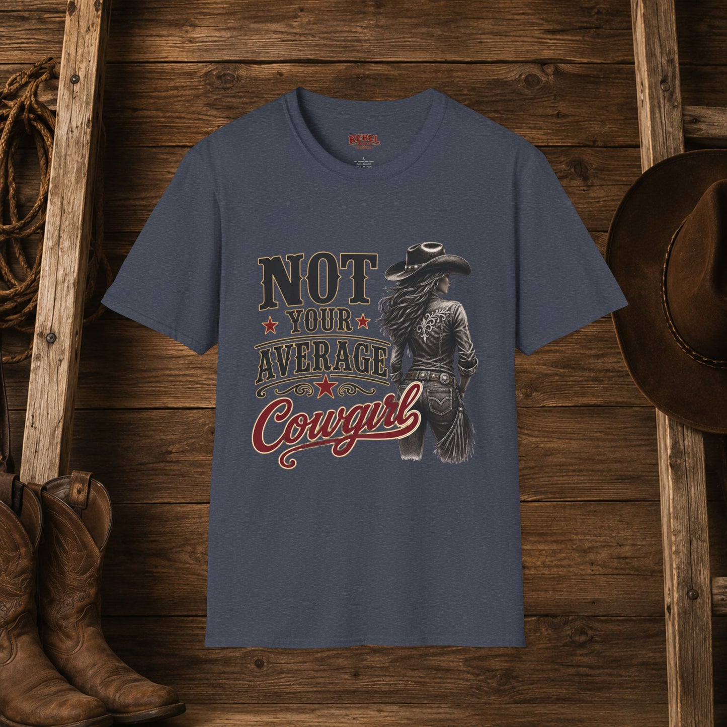 Not Average Cowgirl (Front)   Adult T-Shirt