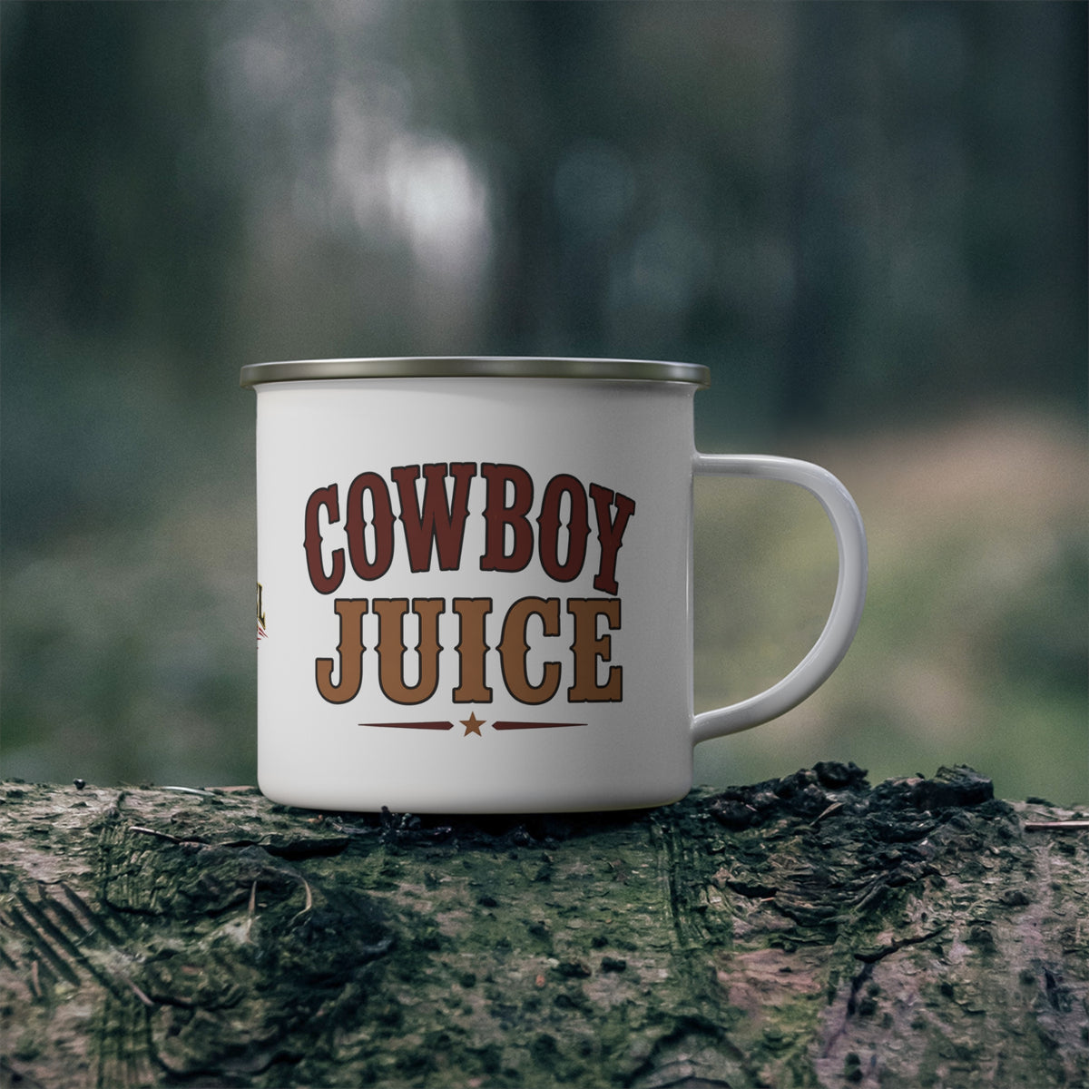 Cowboy Juice   Enamel Camping Mug