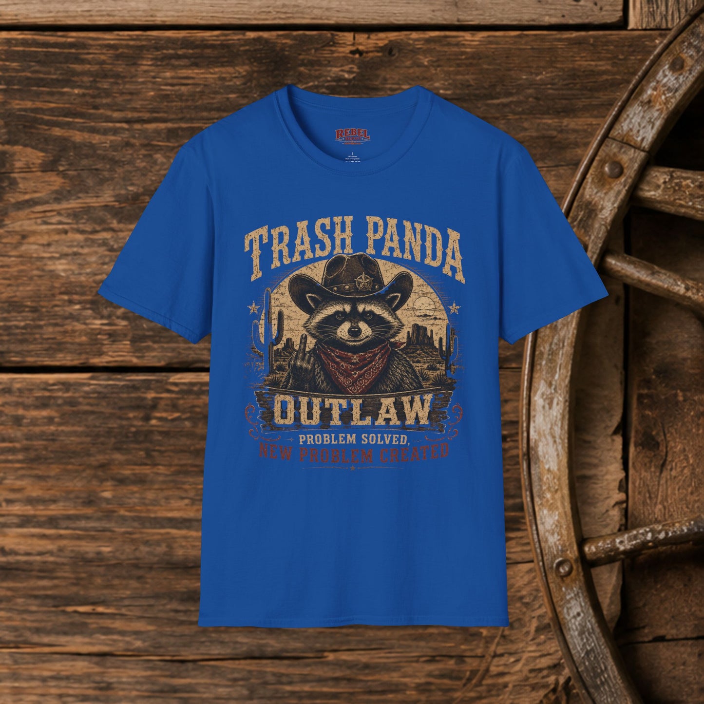 Trash Panda Outlaw (Offensive) Cowboy  Adult T-Shirt