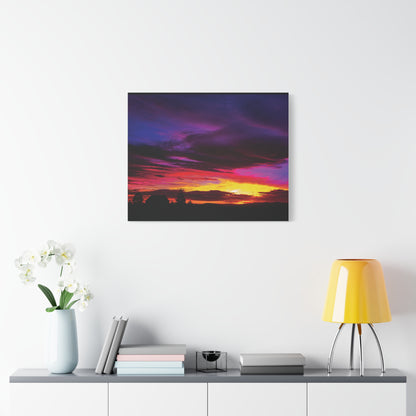 Farm Sunset Matte Canvas Art