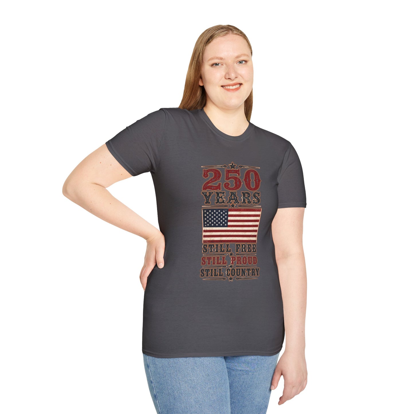 250 Years Free  Adult Size T-Shirt