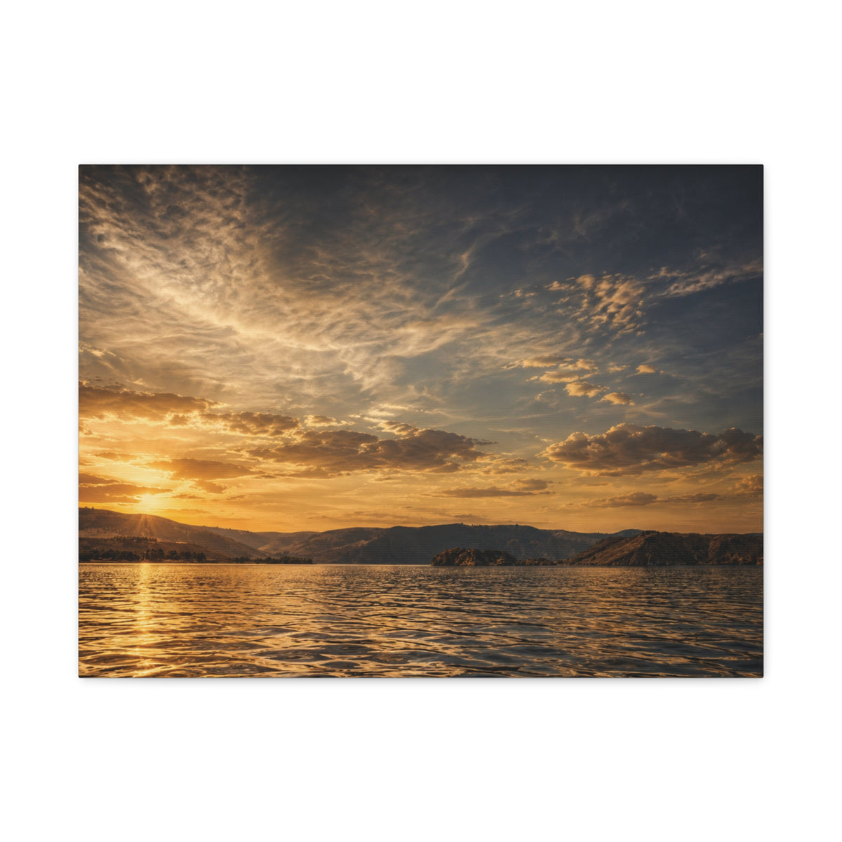 Lake Roosevelt Sunset  Matte Canvas Art