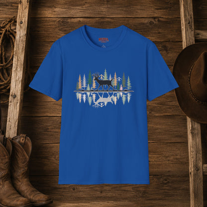 Morning Reflection Buck   Adult Size T-Shirt