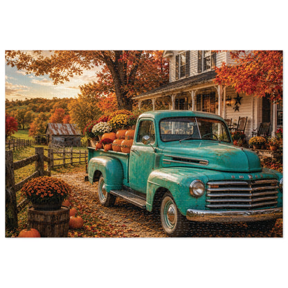 Fall Farmstead   Jigsaw Puzzle with Tin
