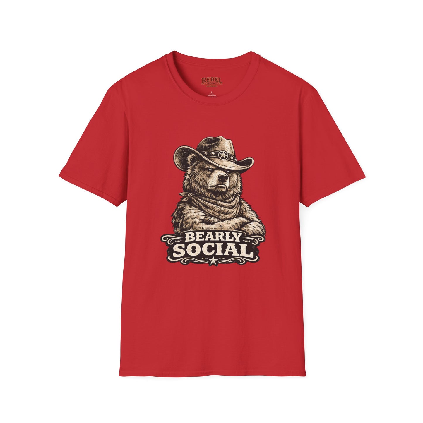 Bearly Social Cowboy T-Shirt