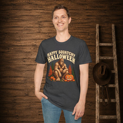 Squatchy Halloween   Adult Size T-Shirt