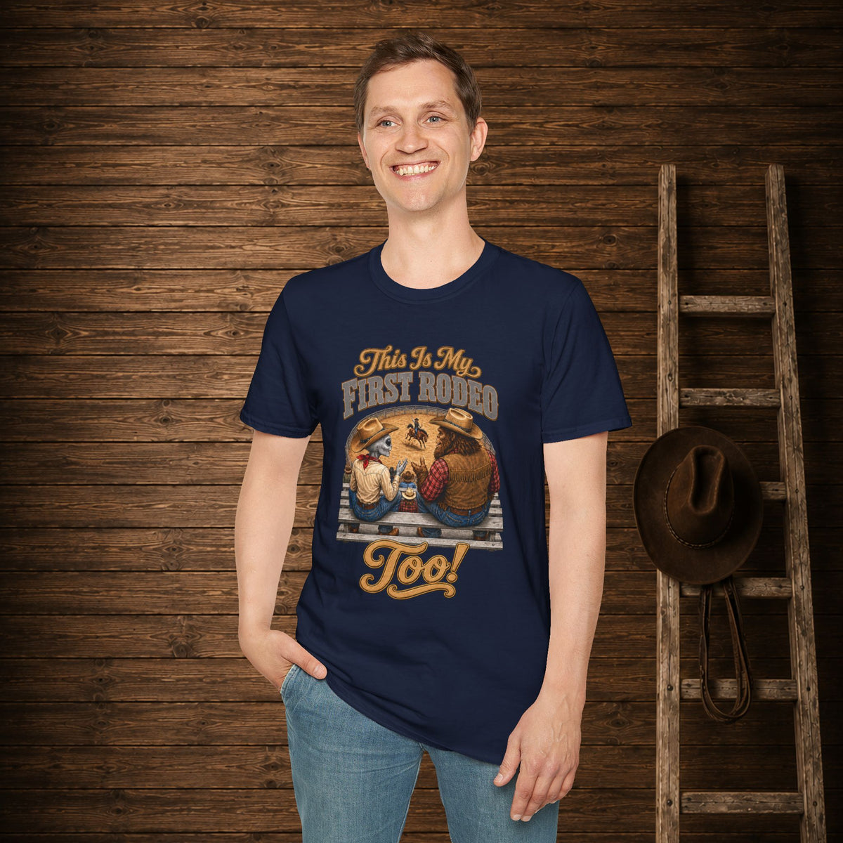 My First Rodeo Too   Adult Size T-Shirt
