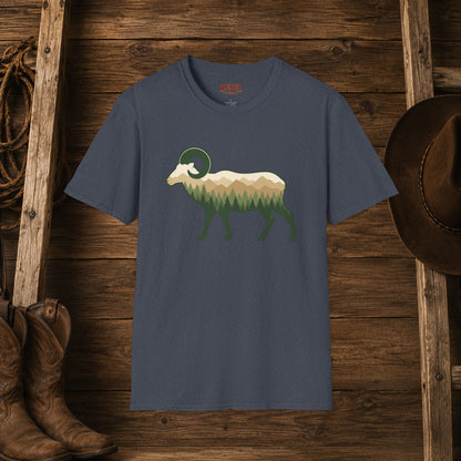 Wilderness Big Horn Sheep  Adult Size T-Shirt