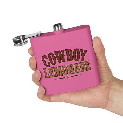 Cowboy Lemonade   Stainless Steel Flask, 6oz