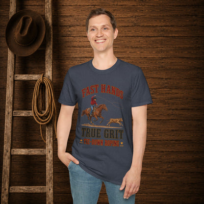 Fast Hands Tie-Down Roping  Adult T-Shirt
