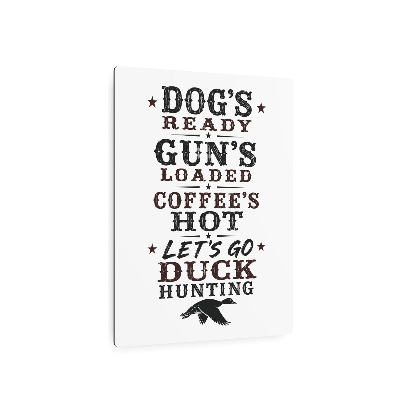 Dog Gun Duck  Metal Art Sign