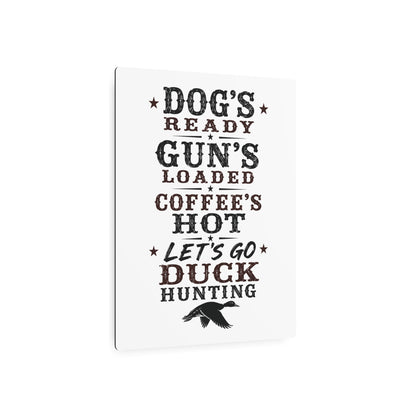 Dog Gun Duck  Metal Art Sign