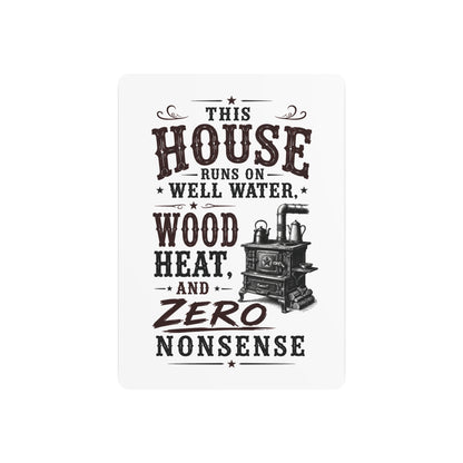 House Runs On  Metal Art Sign