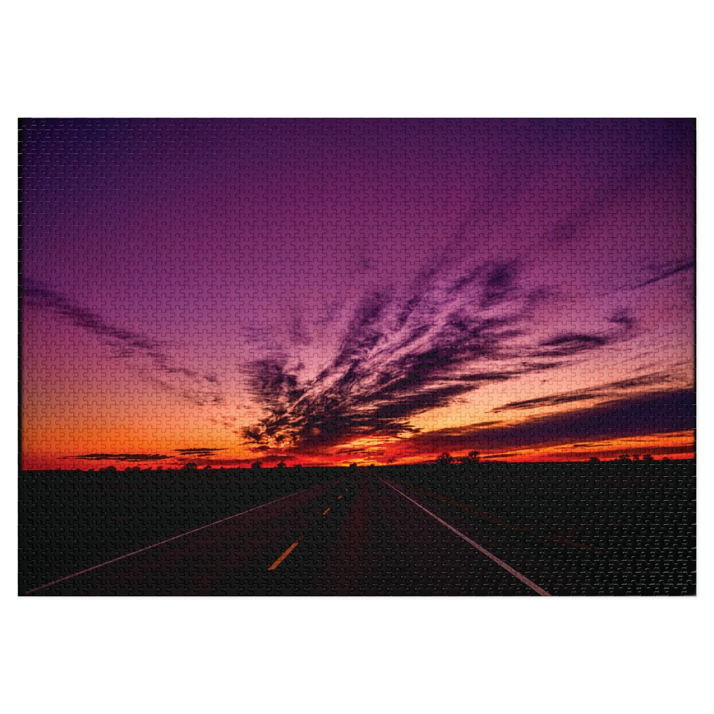 Backroad Sunset  Jigsaw Puzzle with Tin