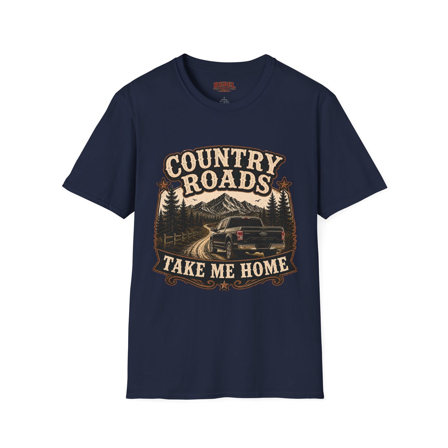 Country Roads Ford  Adult Size T-Shirt