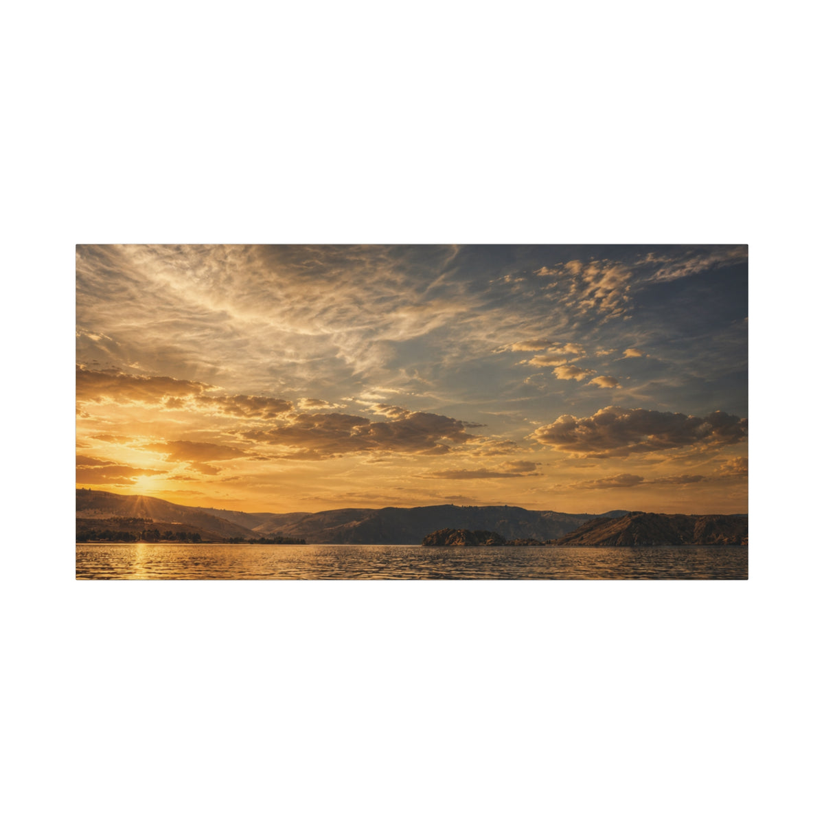 Lake Roosevelt Sunset  Matte Canvas Art