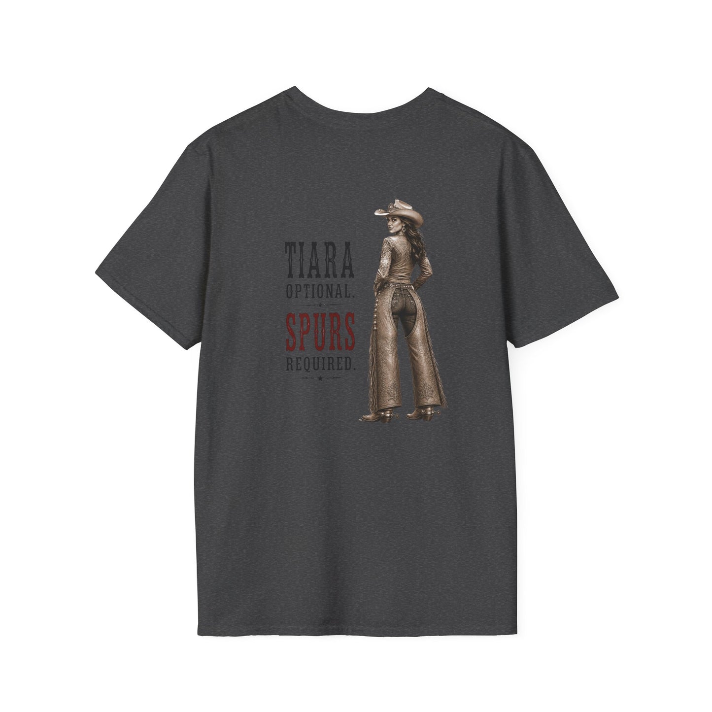 Tiara and Spurs Cowgirl (Back) T-Shirt