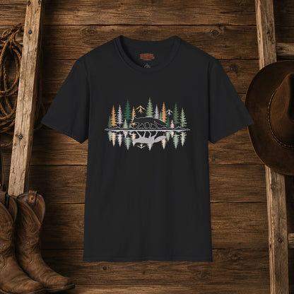 Morning Reflection Fox  Adult Size T-Shirt
