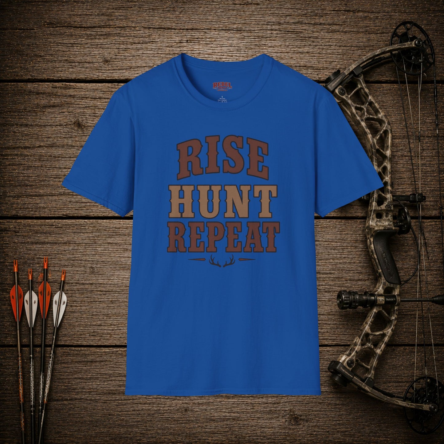 Rise Hunt Repeat  Adult T-Shirt