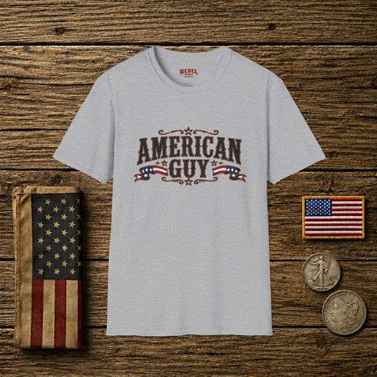 American Guy Patriot  Adult Size T-Shirt