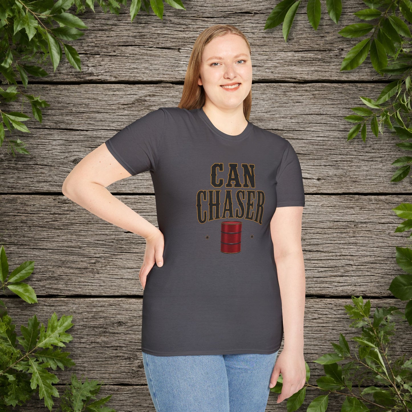 Can Chaser Cowgirl  Adult T-Shirt