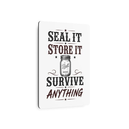 Seal Store Survive  Metal Art Sign