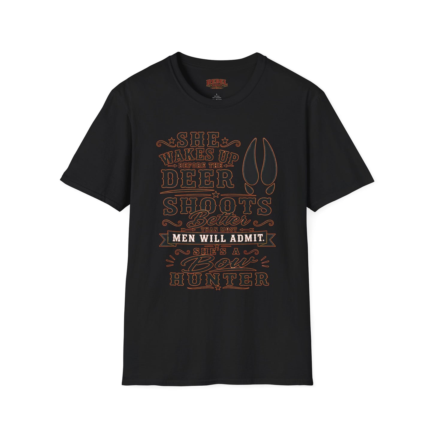 She's A Bow Hunter  Adult Size T-Shirt