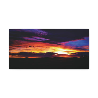 Pasture Sunset Matte Canvas Art