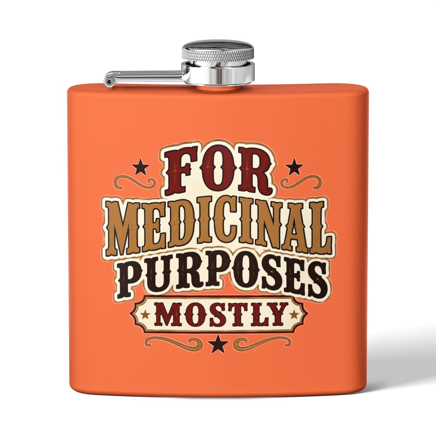 Medicinal Purposes   Stainless Steel Flask, 6oz