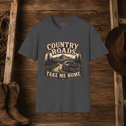 Country Roads Chevy   Adult Size T-Shirt