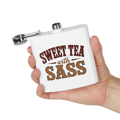 Sweet Tea Sass  Stainless Steel Flask, 6oz
