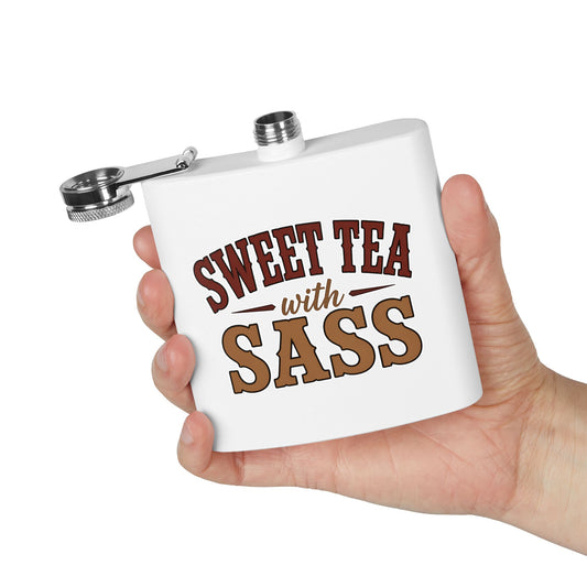Sweet Tea Sass  Stainless Steel Flask, 6oz