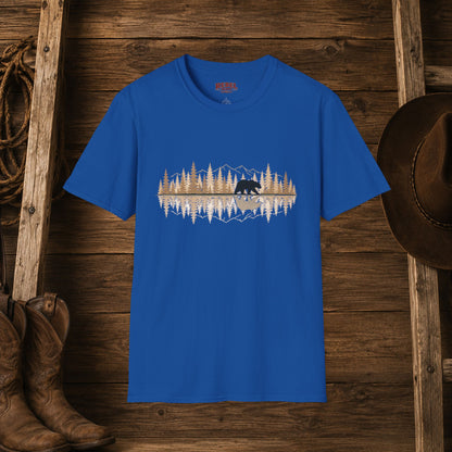 Bear Reflection   Adult Size T-Shirt