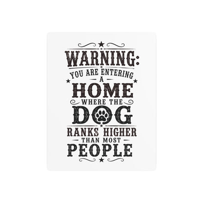 Warning Dog  Metal Art Sign