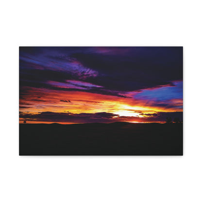 Pasture Sunset Matte Canvas Art