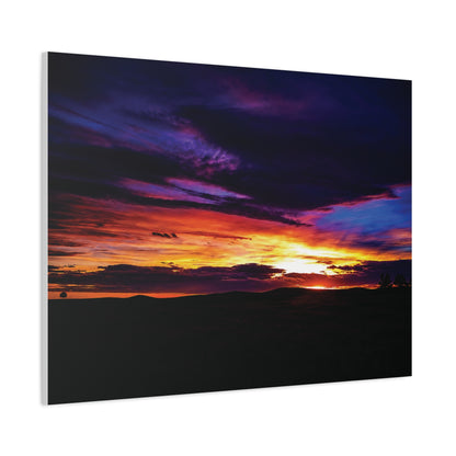 Pasture Sunset Matte Canvas Art