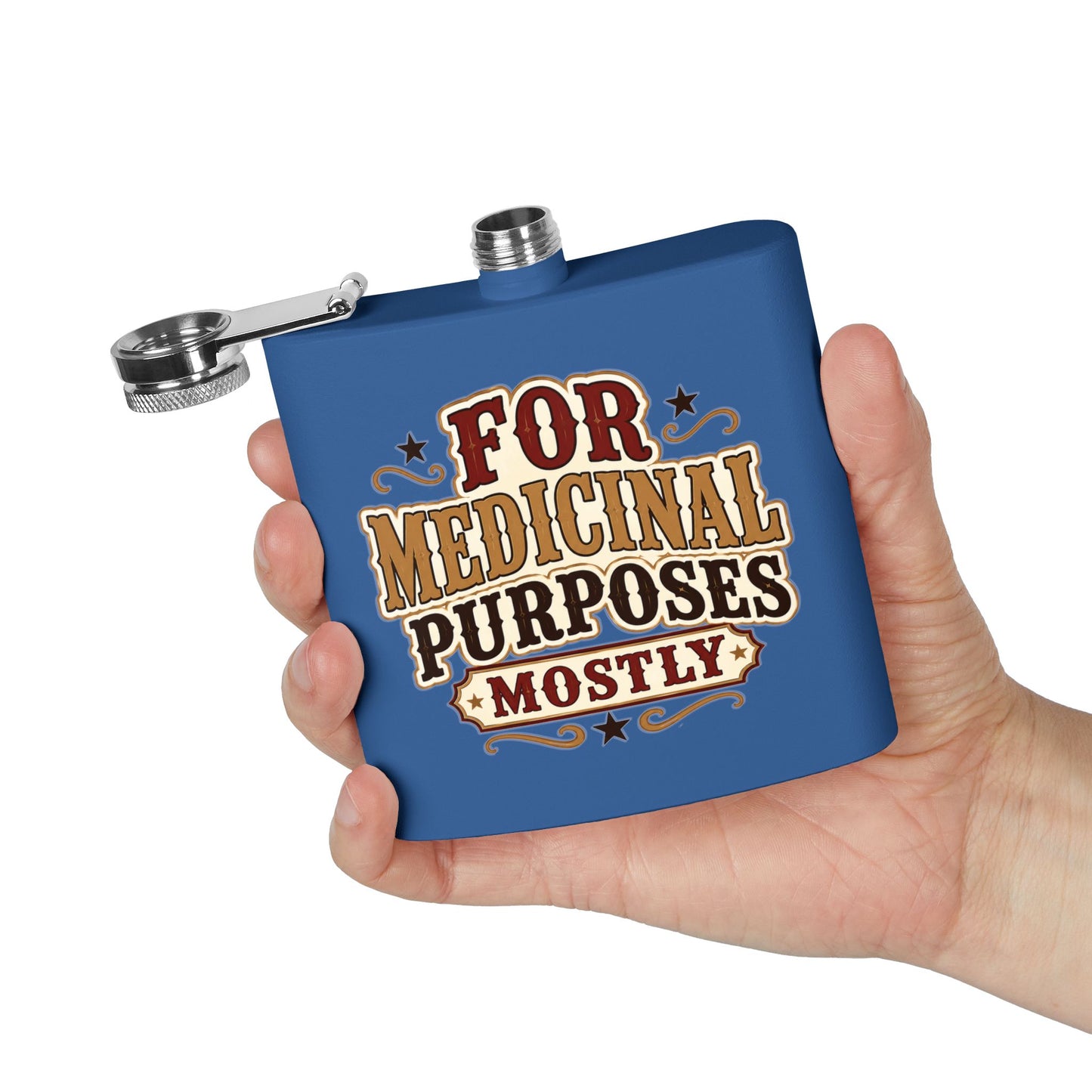 Medicinal Purposes   Stainless Steel Flask, 6oz